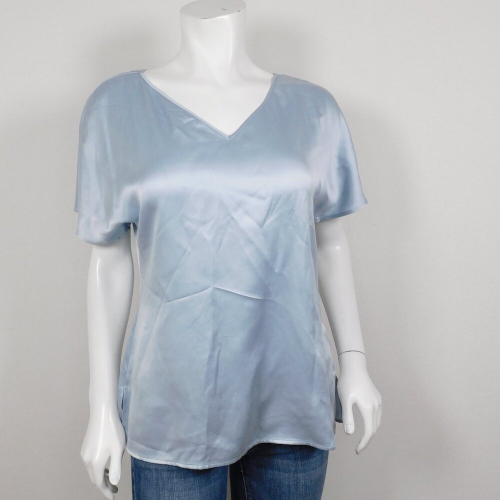 Ravella 100% Pure Silk Short Sleeve Blouse Size S/4 (3225)